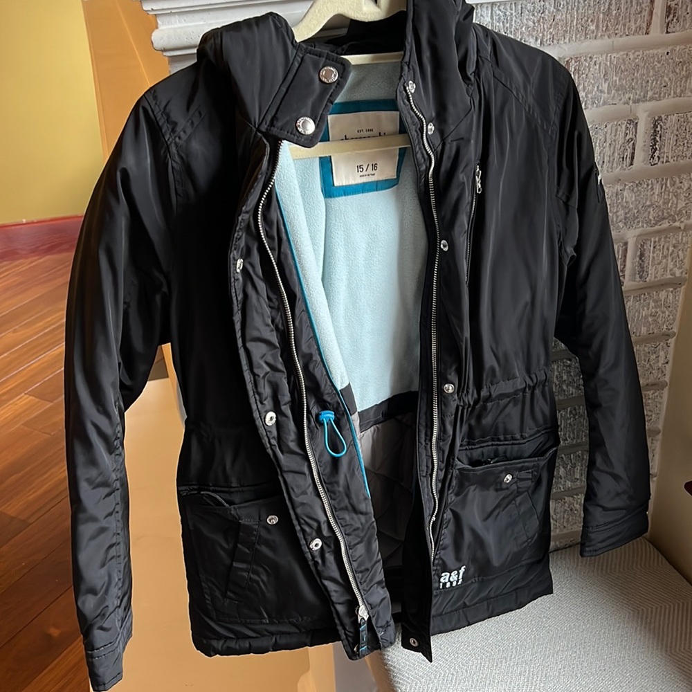 Kids black Abercrombie and Fitch coat